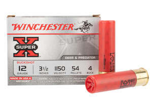 Winchester Super-X 12gauge 3.5 inches Buckshot number 4 54 Pellets Box of 5
